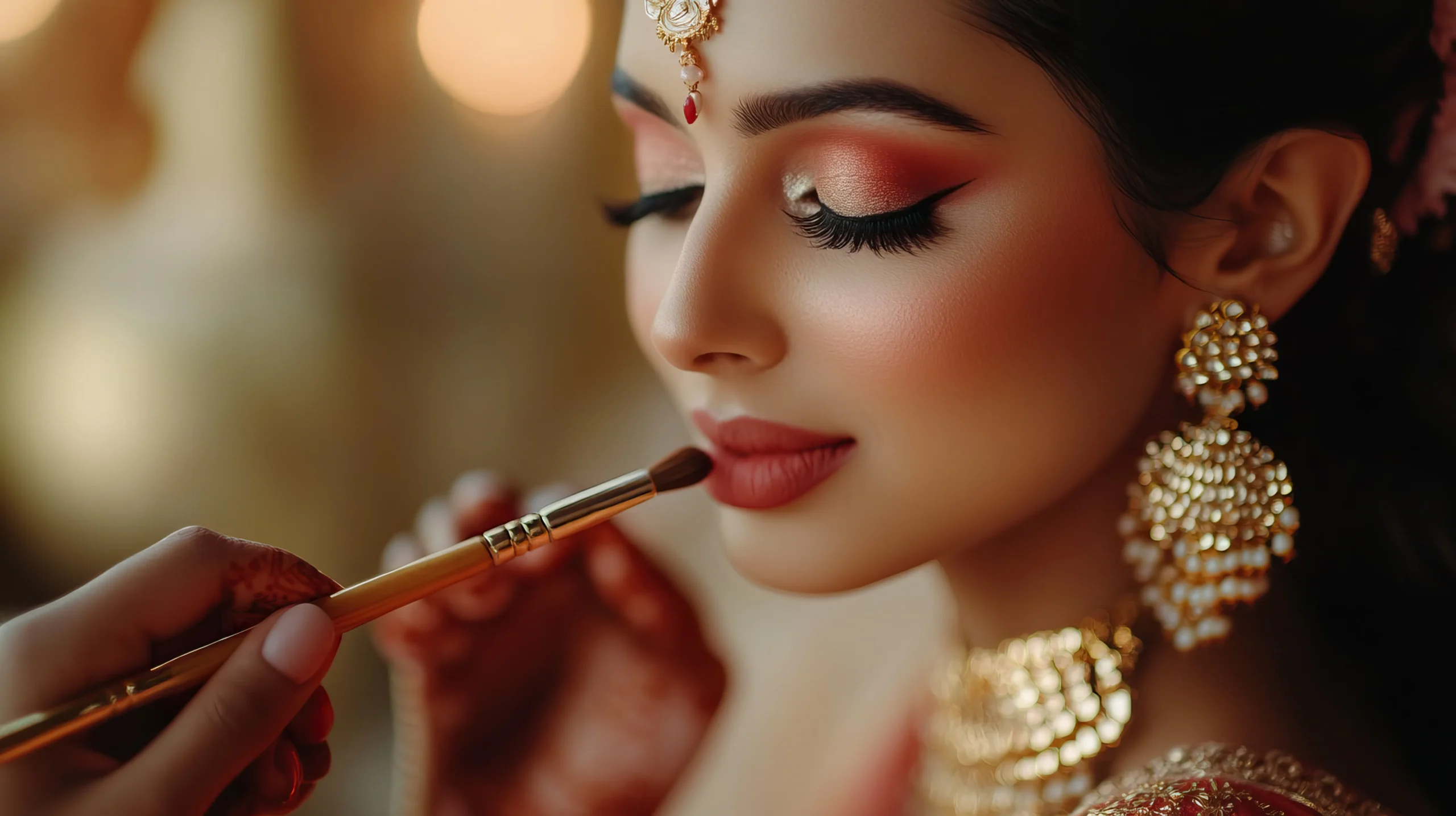 woman receiving makeup application special occasion scaled 1